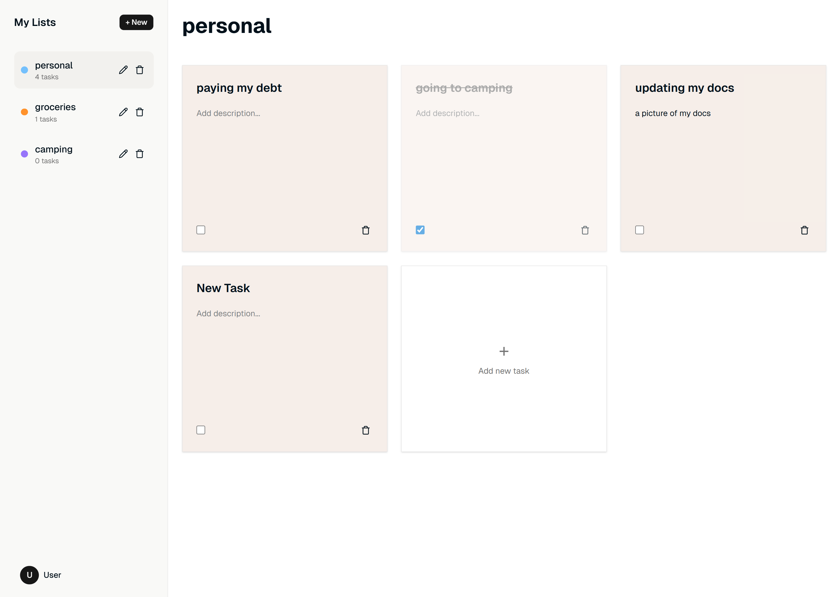 Todo App screenshot